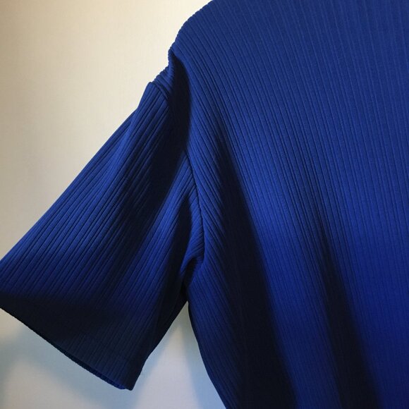 Vintage Made in Canada WE Phthalo Blue Ribbed T-Shirt - Picture 8 of 16